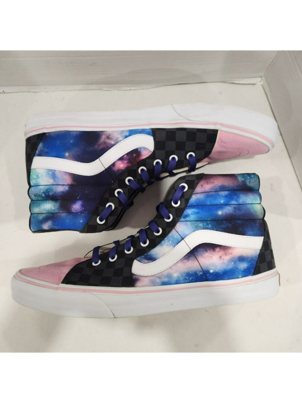 Vans SK8-Hi Classic High Top Sneakers Black Pink Canvas Men's 14 Magnus Infinity - Picture 5 of 9